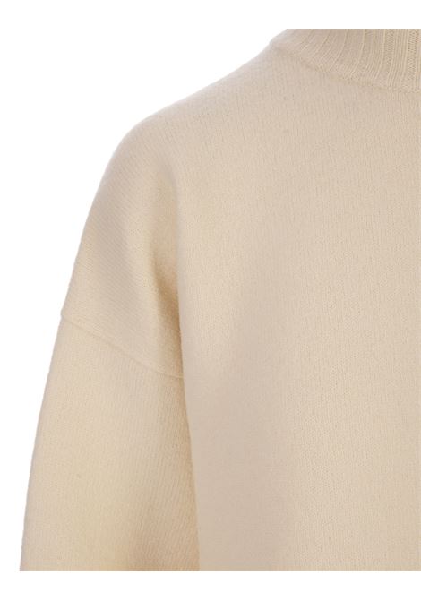 JIL SANDER Maglione Oversize In Lana Bianca - JIL SANDER