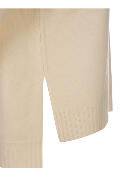 JIL SANDER Maglione Oversize In Lana Bianca - JIL SANDER