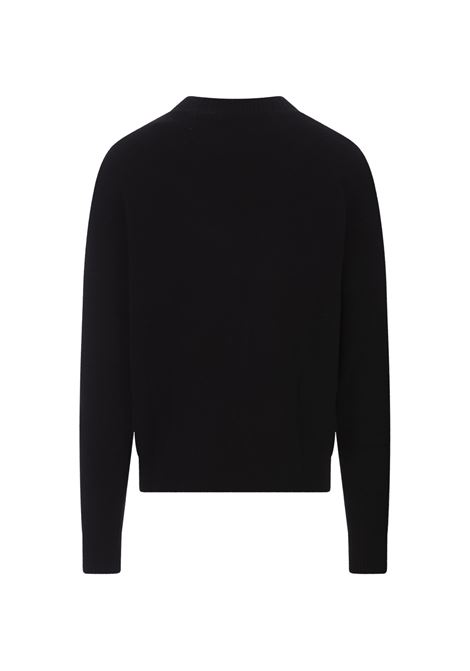 PALM ANGELS Maglione Palm Angels Nero Con Logo A Contrasto - PALM ANGELS