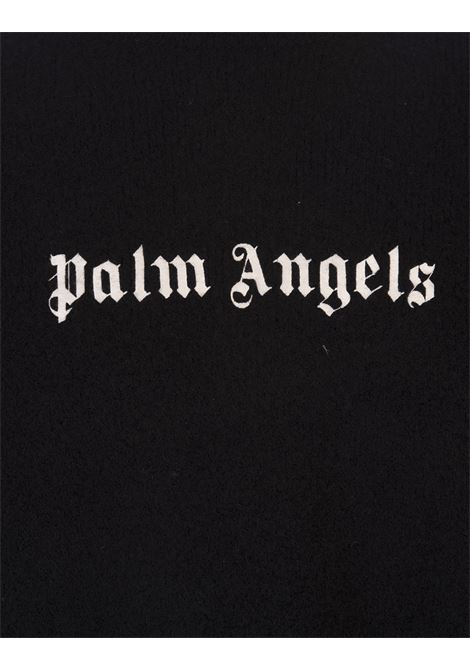 PALM ANGELS Maglione Palm Angels Nero Con Logo A Contrasto - PALM ANGELS