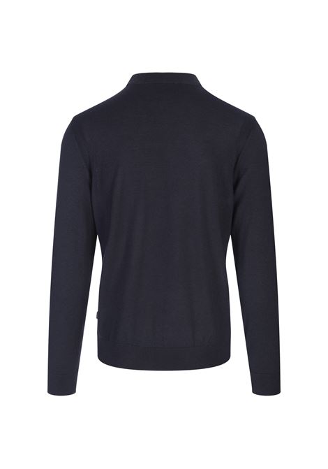 BOSS Maglione Regular Fit Blu Scuro In Seta Lana E Cashmere - BOSS