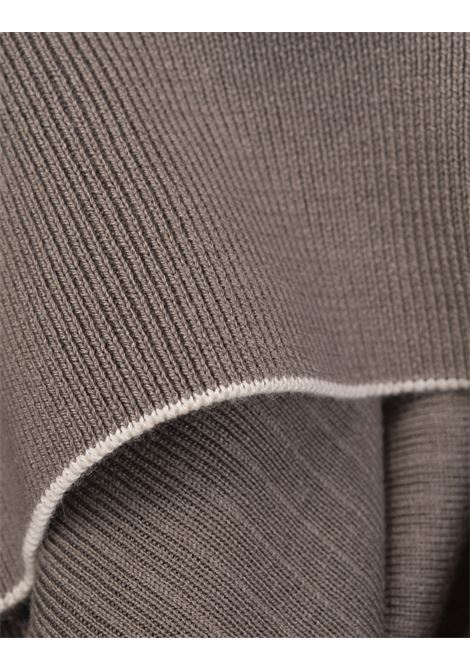 BOSS Maglione Regular Fit In Seta E Cotone Taupe - BOSS