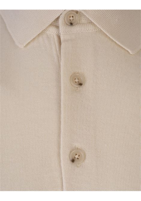 BOSS Maglione Regular Fit Stile Polo Neutro In Seta Lana E Cashmere - BOSS