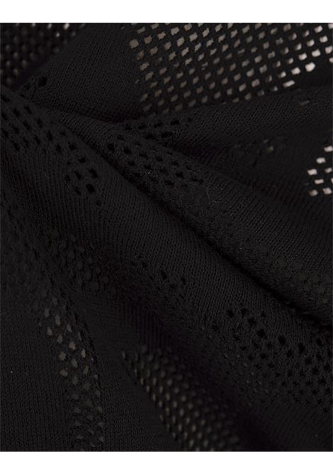 ALEXANDER MCQUEEN Maglione Traforato Nero Con Motivo McQueen Graffiti - ALEXANDER MCQUEEN