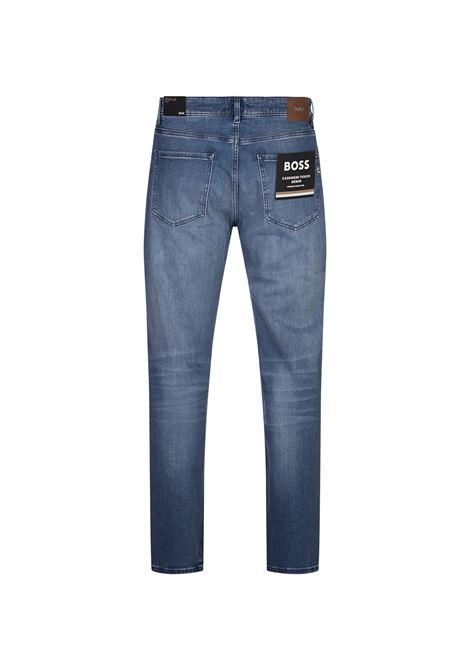 BOSS Maine Jeans Regular Fit In Denim Morbido Blu - BOSS