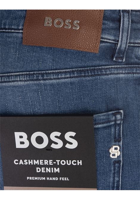 BOSS Maine Jeans Regular Fit In Denim Morbido Blu - BOSS