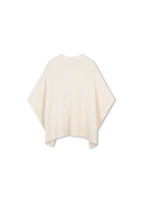 CHLOÉ KIDS Mantella In Maglia Bianca Con Applicazione - CHLOÉ KIDS