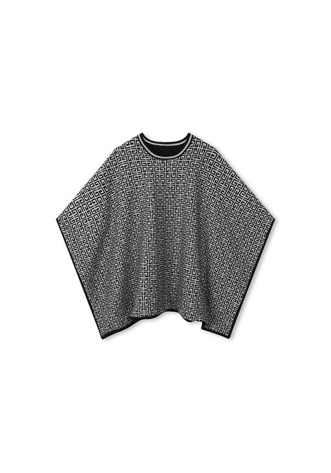 GIVENCHY KIDS Mantella Reversibile Nera E Bianca Con Logo E Motivo 4G - GIVENCHY KIDS