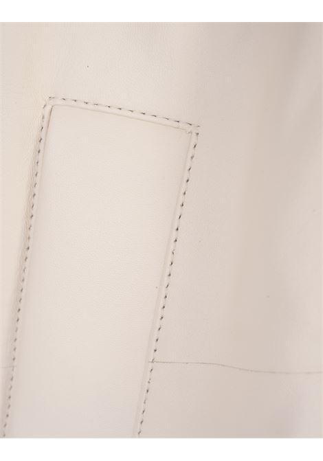 MARNI Giacca Leggera In Pelle Bianco Crema - MARNI