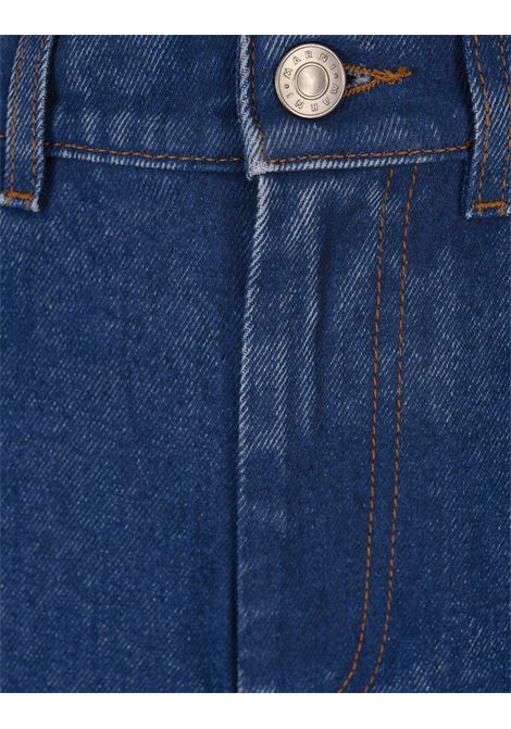 MARNI Jeans A Gamba Larga In Denim Blu - MARNI