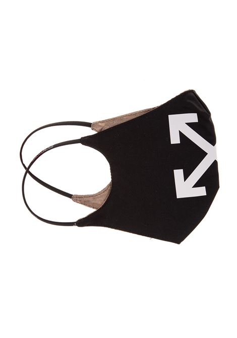 OFF-WHITE Mascherina Nera Con Frecce Bianche Donna - OFF-WHITE