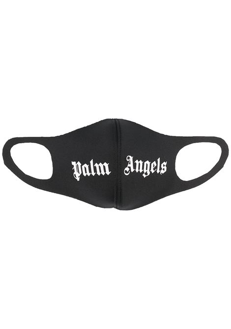 PALM ANGELS Mascherina Nera Con Logo Bianco - PALM ANGELS