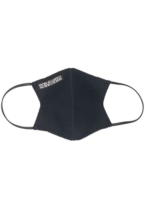 MARCELO BURLON Mascherina Nera Con Logo Bianco Uomo - MARCELO BURLON