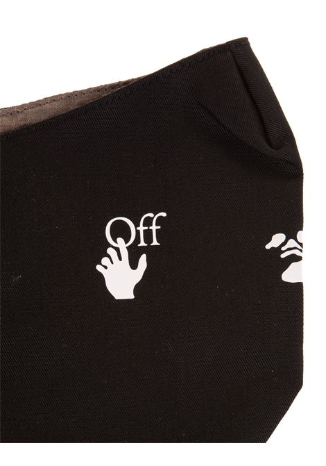 OFF-WHITE Mascherina Nera Con Stampa Mano Uomo - OFF-WHITE