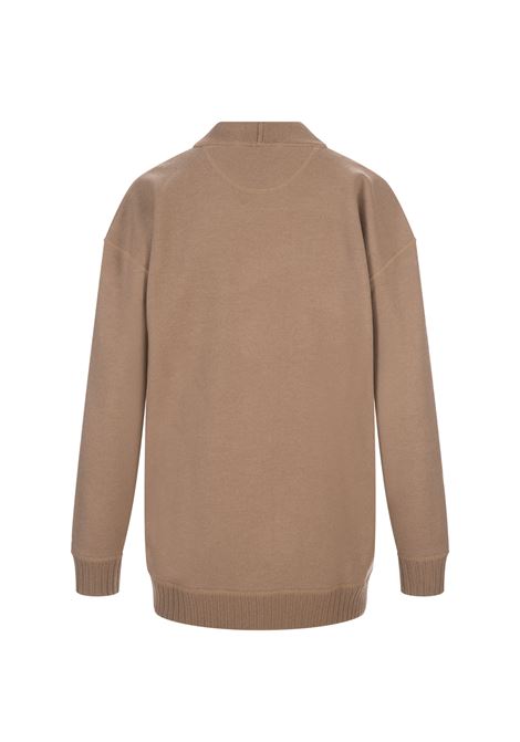 FEDELI Maxi Cardigan Con Bottoni In Cashmere Cammello - FEDELI