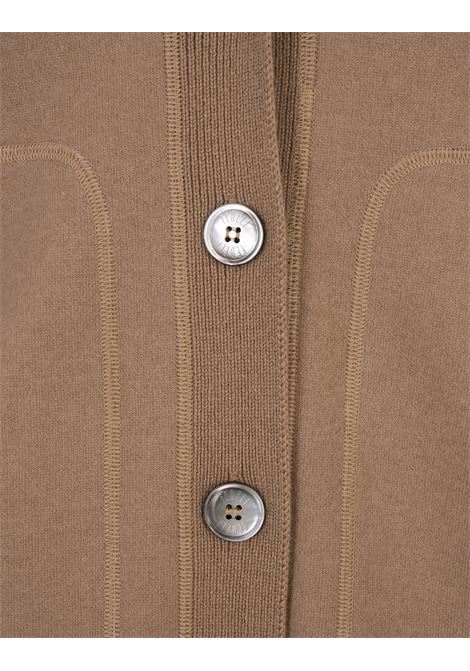 FEDELI Maxi Cardigan Con Bottoni In Cashmere Cammello - FEDELI