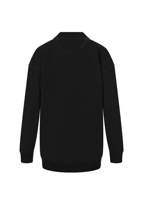 FEDELI Maxi Cardigan Con Bottoni In Cashmere Nero - FEDELI