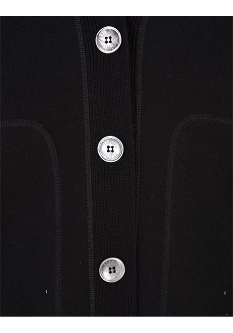 FEDELI Maxi Cardigan Con Bottoni In Cashmere Nero - FEDELI