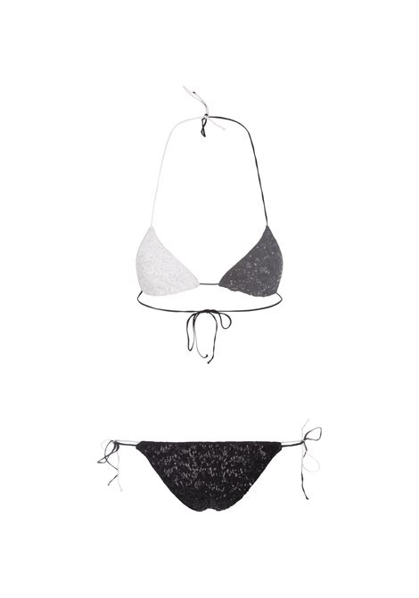 OSEREE Microkini Di Paillettes Nero E Bianco - OSEREE