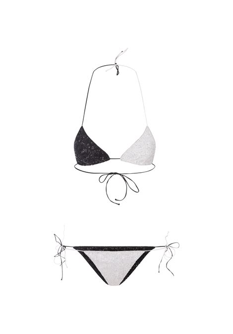 OSEREE Microkini Di Paillettes Nero e Bianco - OSEREE