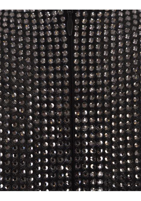 GIUSEPPE DI MORABITO Mini Abito Canotta Di Strass E Camicia Oversize In Nero - GIUSEPPE DI MORABITO