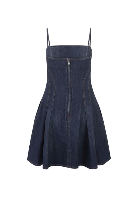 ALEXANDER MCQUEEN Mini Abito In Denim Indaco - ALEXANDER MCQUEEN
