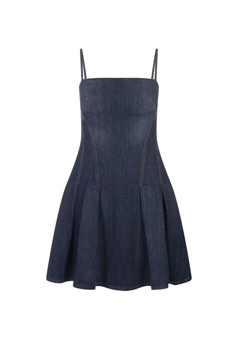 ALEXANDER MCQUEEN Mini Abito In Denim Indaco - ALEXANDER MCQUEEN