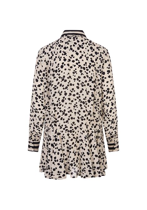 MSGM Mini Abito In Satin Bianco Con Pattern MSGM Pois - MSGM