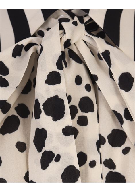 MSGM Mini Abito In Satin Bianco Con Pattern MSGM Pois - MSGM