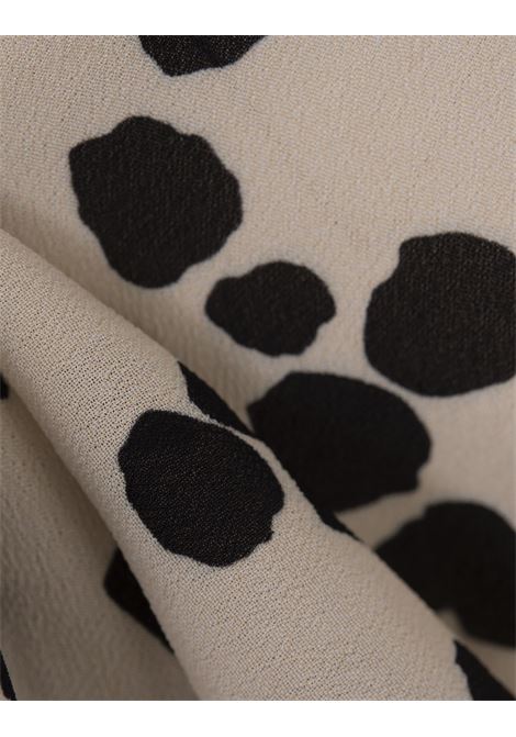 MSGM Mini Abito In Satin Bianco Con Pattern MSGM Pois - MSGM