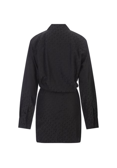 OFF-WHITE Mini Abito Monogram Jacquard Twisted Nero - OFF-WHITE