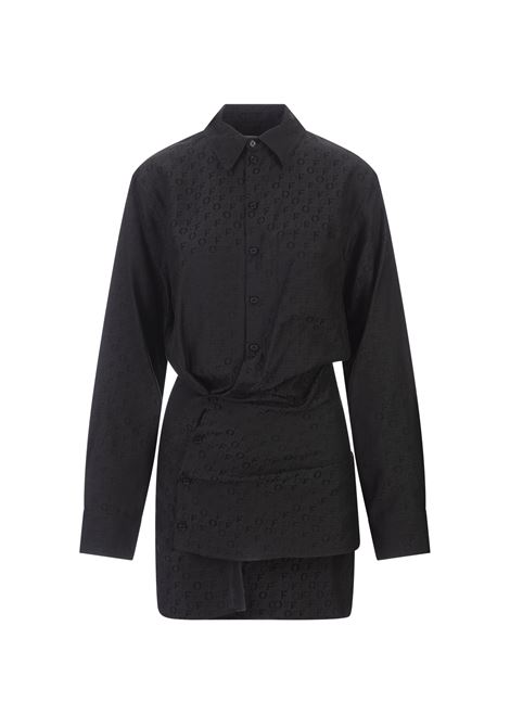 OFF-WHITE Mini Abito Monogram Jacquard Twisted Nero - OFF-WHITE