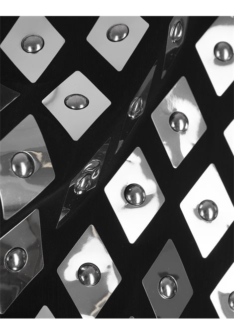 RABANNE Mini Abito Nero Con Rombi E Borchie All-Over - RABANNE