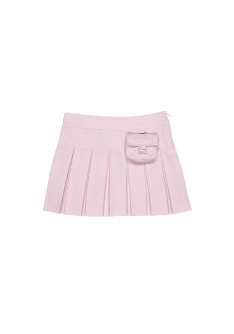 FENDI KIDS Minigonna a Pieghe Rosa Con Logo - FENDI KIDS
