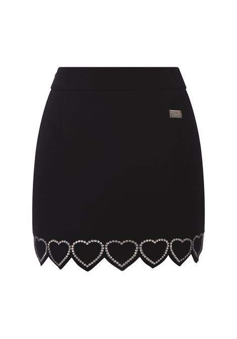 PHILIPP PLEIN Minigonna Cady Heart Nera - PHILIPP PLEIN