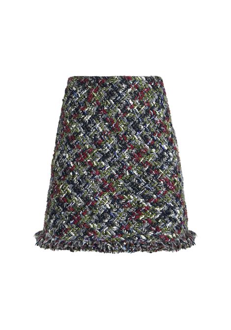 ETRO Minigonna In Bouclé Misto Lana Multicolore - ETRO