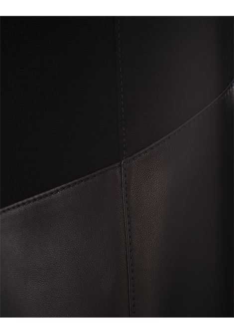 ROBERTO CAVALLI Minigonna In Pelle Nera Con Frange - ROBERTO CAVALLI