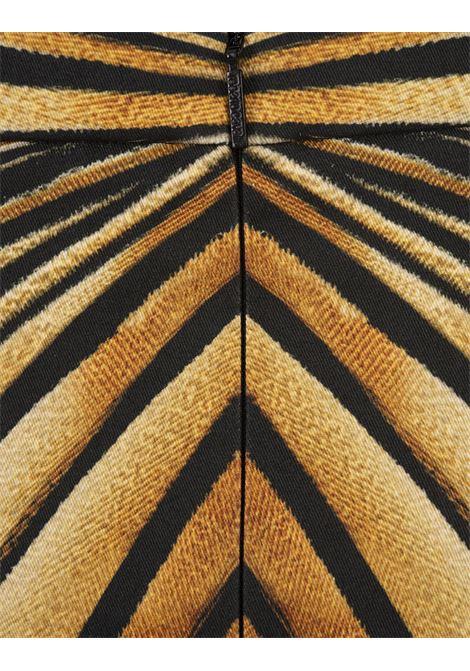 ROBERTO CAVALLI Minigonna In Seta Stampa Ray Of Gold - ROBERTO CAVALLI