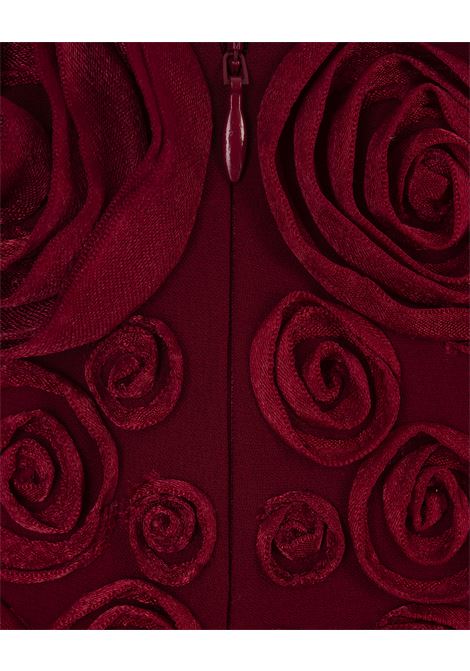 BLUMARINE Minigonna Rossa Con Ricamo Di Rose 3D - BLUMARINE
