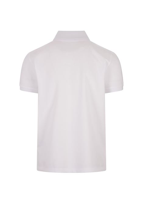 MONCLER Polo Logata Bianca - MONCLER