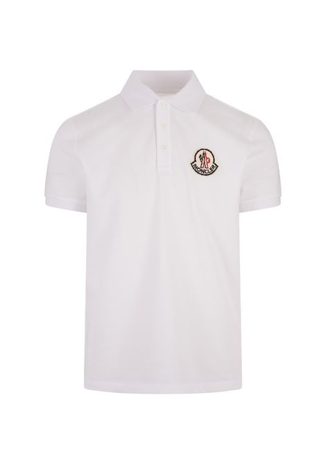 MONCLER Polo Logata Bianca - MONCLER