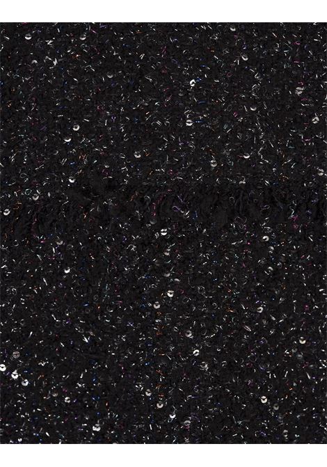 MSGM Camicia In Tweed Lurex Nero - MSGM