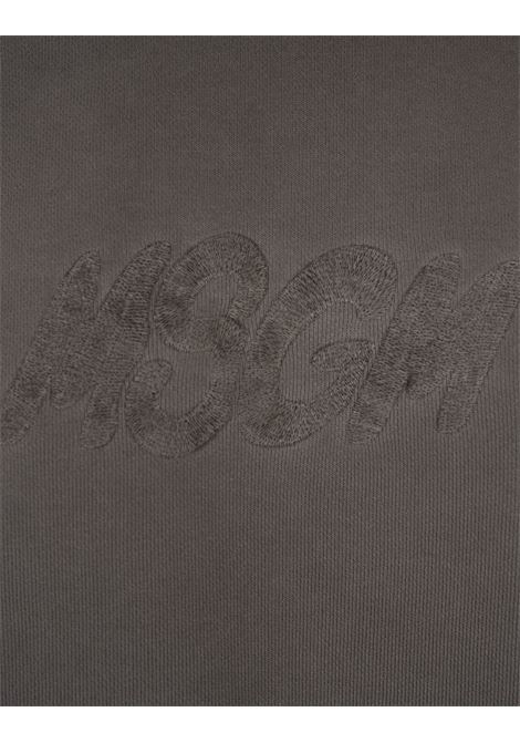 MSGM Felpa Grigia Con Effetto Slavato - MSGM