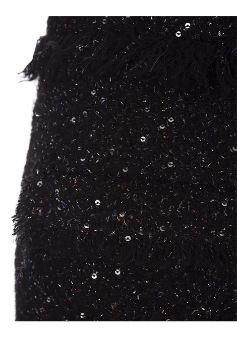 MSGM Minigonna In Tweed Lurex Nero - MSGM