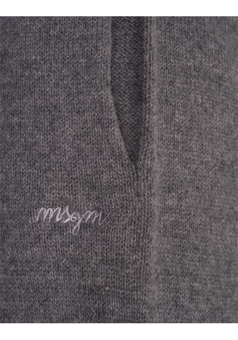 MSGM Pantaloni Ampi In Maglia Grigia - MSGM