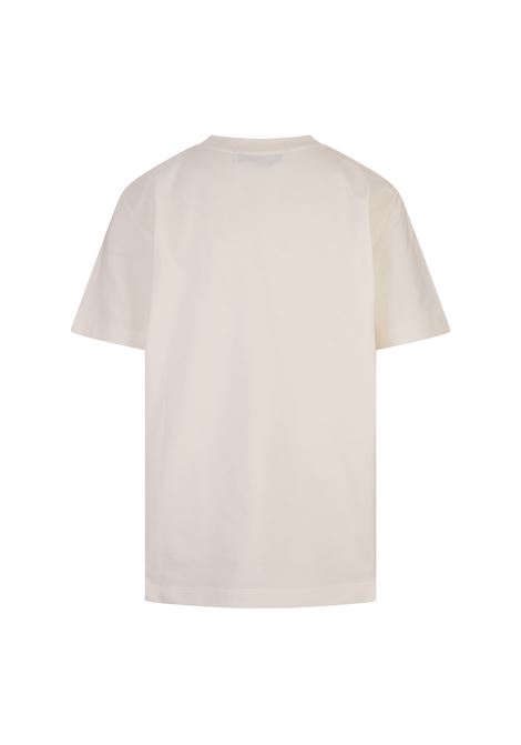 MSGM T-Shirt Ecrù Con Firma MSGM Bianca - MSGM