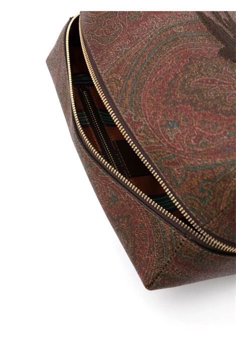 ETRO Necessaire Grande Con Motivo Paisley Jacquard Marrone - ETRO