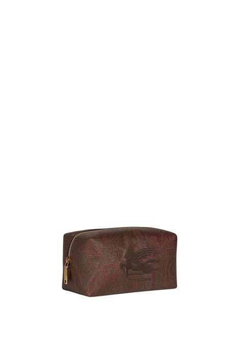 ETRO Necessaire Piccolo Con Motivo Paisley Jacquard Marrone - ETRO