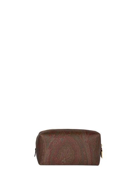 ETRO Necessaire Piccolo Con Motivo Paisley Jacquard Marrone - ETRO