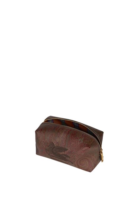 ETRO Necessaire Piccolo Con Motivo Paisley Jacquard Marrone - ETRO